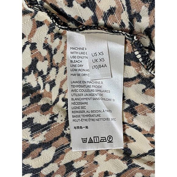 NEW Free People Jet Combo Leopard Animal Print French Quarter Wrap Mini Dress XS - Picture 10 of 11